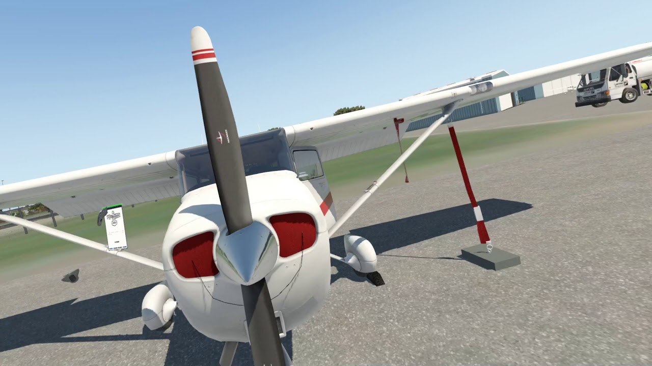 X Plane 11 50b9 Default Cessna 172 REP Alpha Pre Release VR Walk Around  Plus some touch and goes.