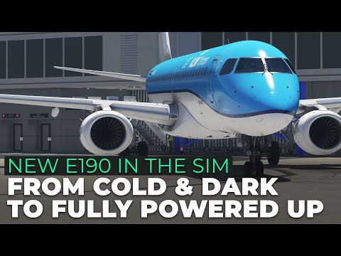 Flight Simulator: Full Cockpit Power-Up in the Embraer E190