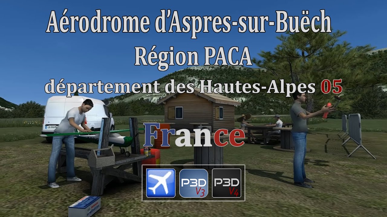 FSX3D Aspres-sur-Buëch LFNJ 2020 FSX/P3D