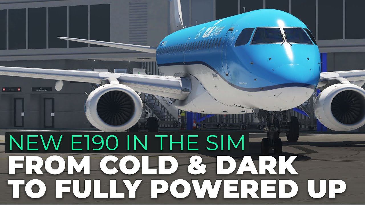 Flight Simulator: Full Cockpit Power-Up in the Embraer E190