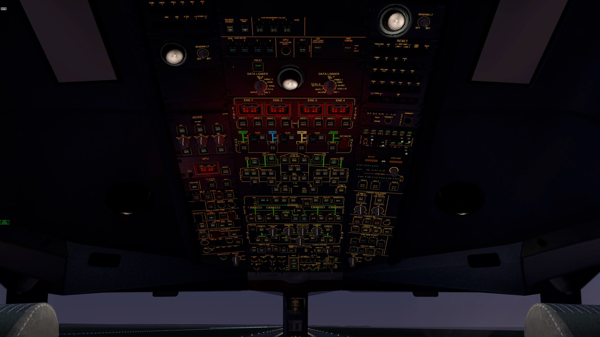 JarDesign Previews A340's Overhead Panel in X-Plane 11 - JarDesign