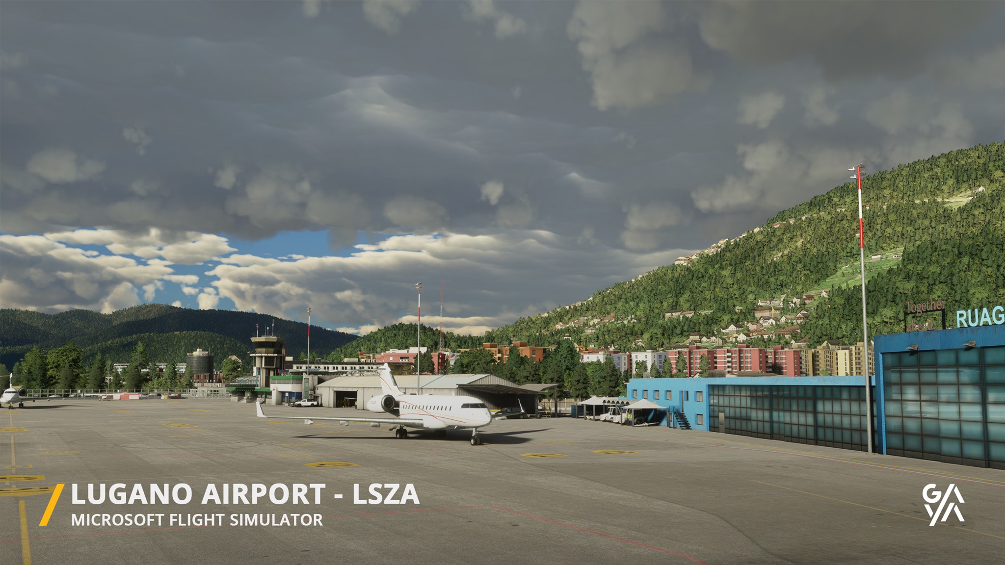 Gaya Simulations Previews Lugano Airport for Microsoft Flight Simulator - Gaya Simulations
