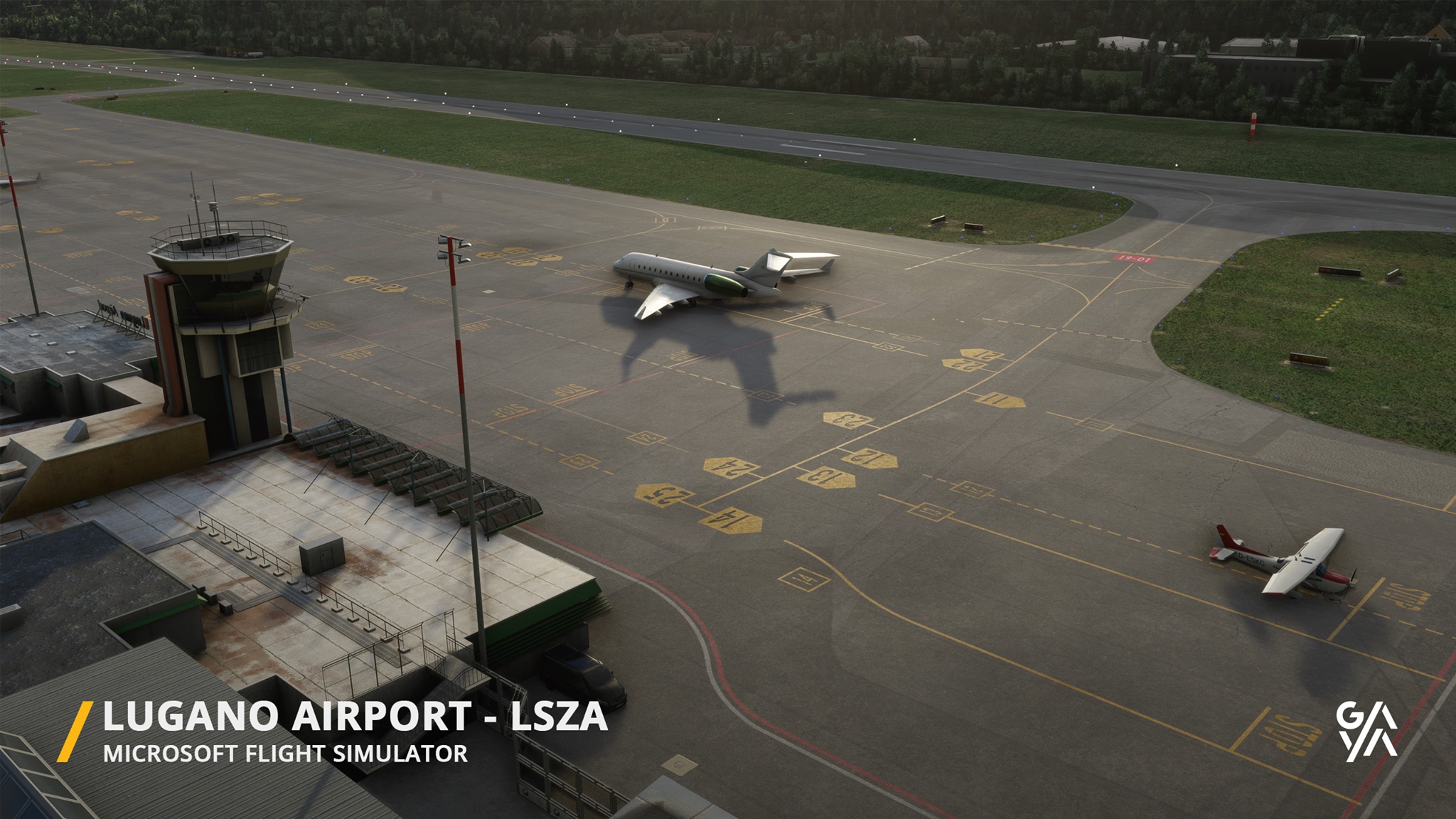 Gaya Simulations Previews Lugano Airport for Microsoft Flight Simulator - Gaya Simulations