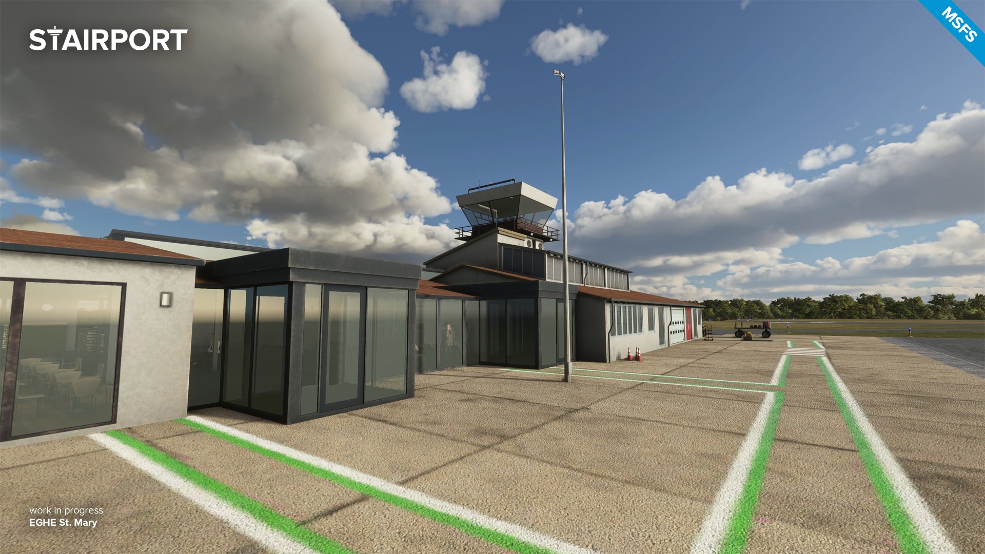 Stairport Sceneries Previews St. Mary Airfield for MSFS - Microsoft Flight Simulator, Stairport Sceneries