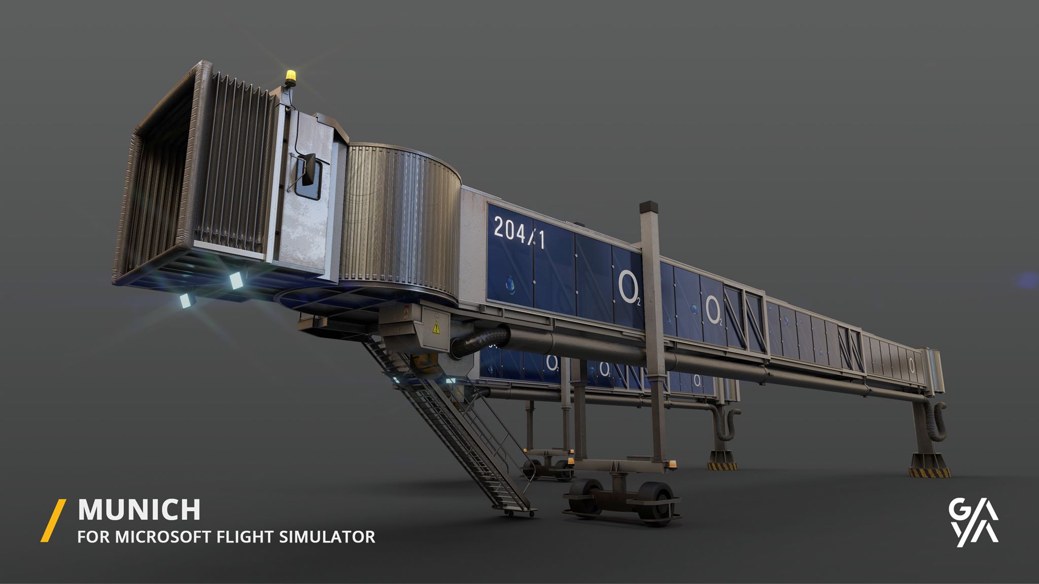 Gaya Simulations Previews Jetways for Munich Airport Scenery - Gaya Simulations