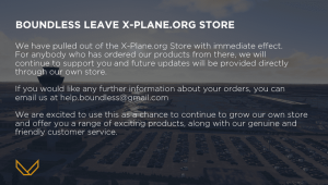 Boundless Leave the X-Plane Store with Immediate Effect Thumbnail