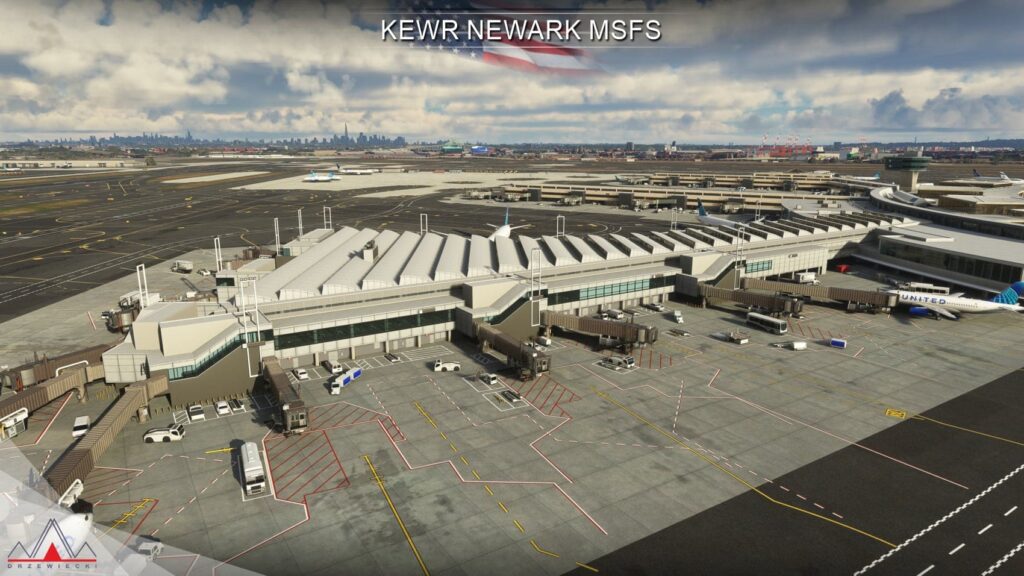 Drzewiecki Design Newark Liberty for MSFS Released - Drzewiecki Design, Microsoft Flight Simulator