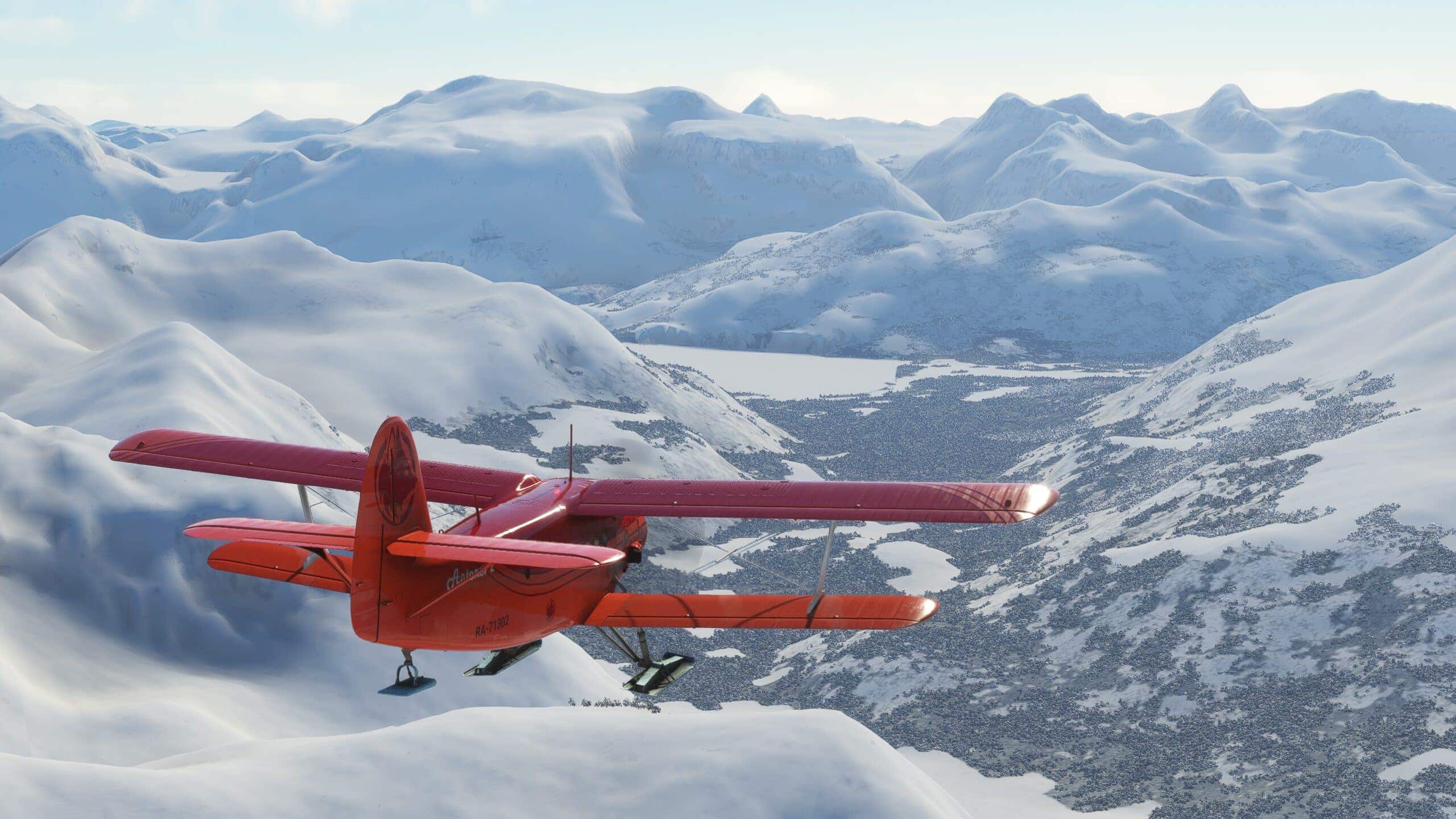 An-2 MSFS ski variant mountain flight