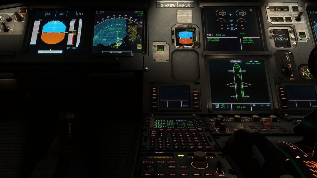 Previews for the new lighting system of the FlyByWire A32NX