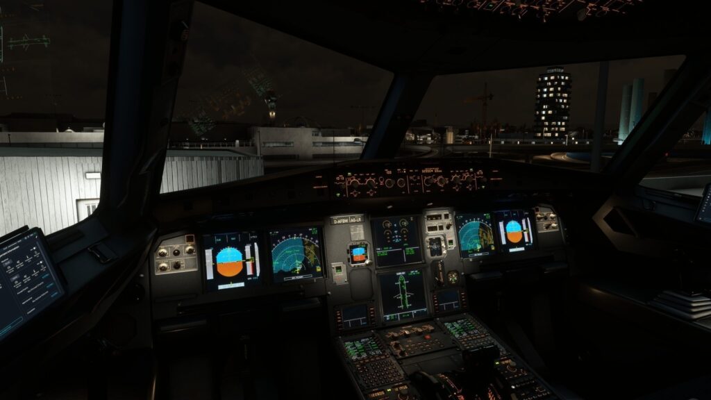 Previews for the new lighting system of the FlyByWire A32NX