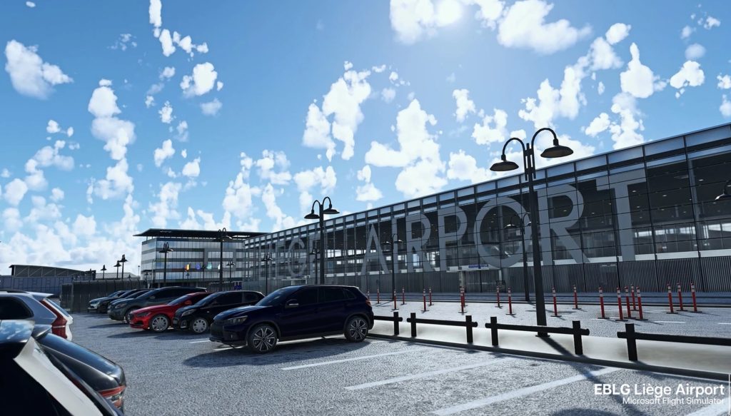 A rendition of Liège Airport in Microsoft Flight Simulator by MM Simulations.