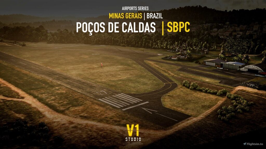 V1 Studio Releases Exotic Poços de Caldas Airport for MSFS - Microsoft Flight Simulator, V1 Studio