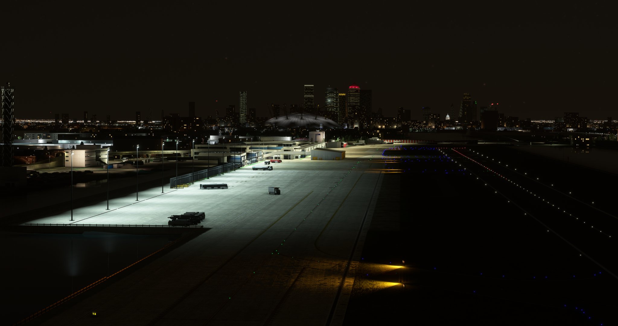 London City Airport by UK2000 night view of appron