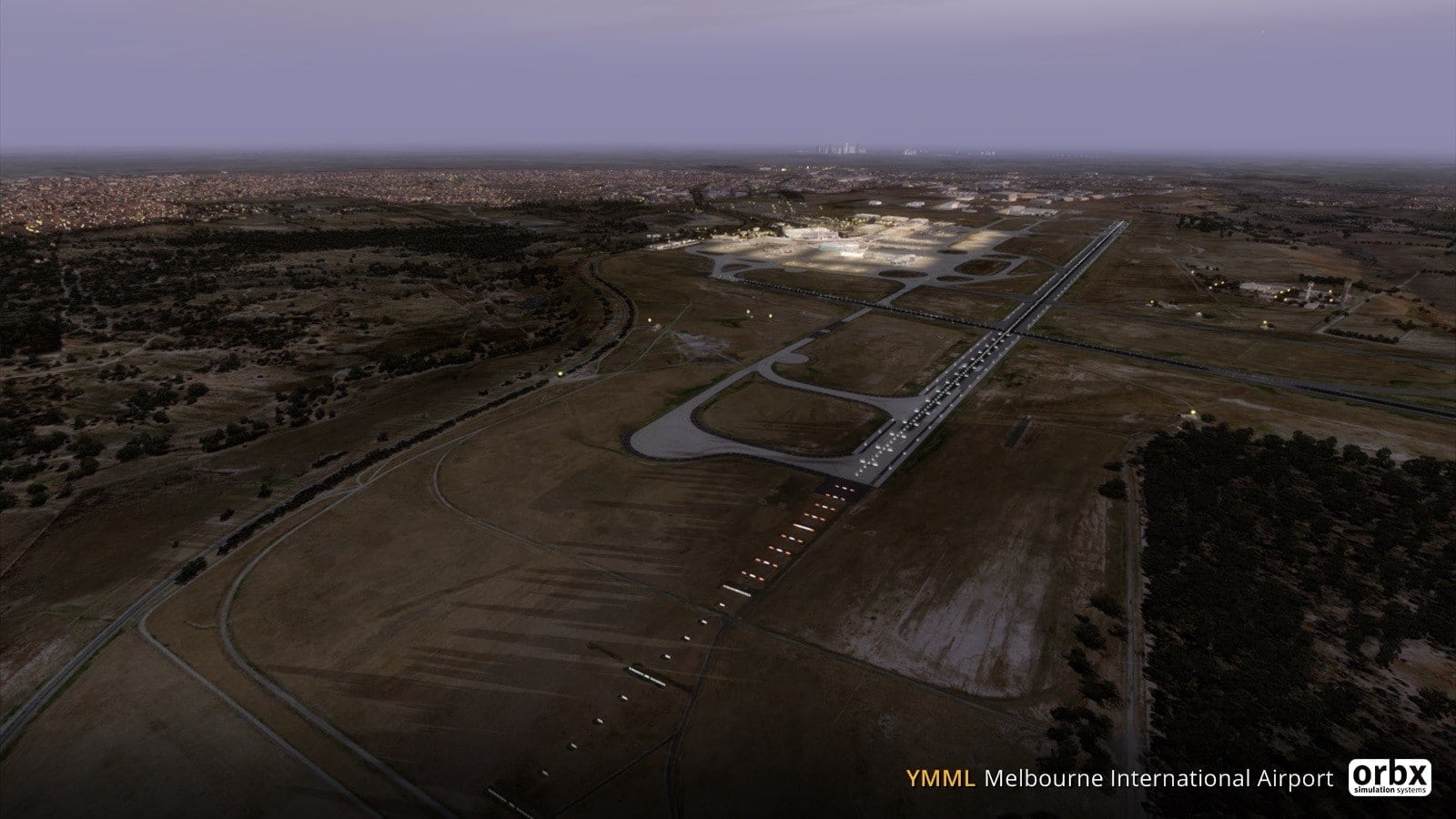 Melbourne Airport by Orbx for P3D as an example of what to expect.