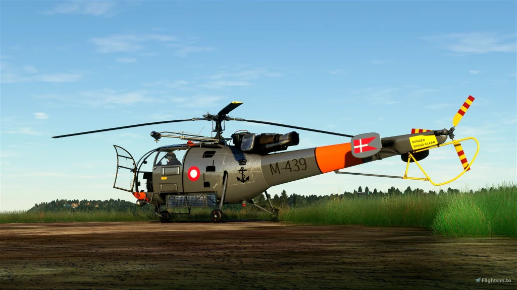 Alouette III for MSFS with Naval Branch Markings