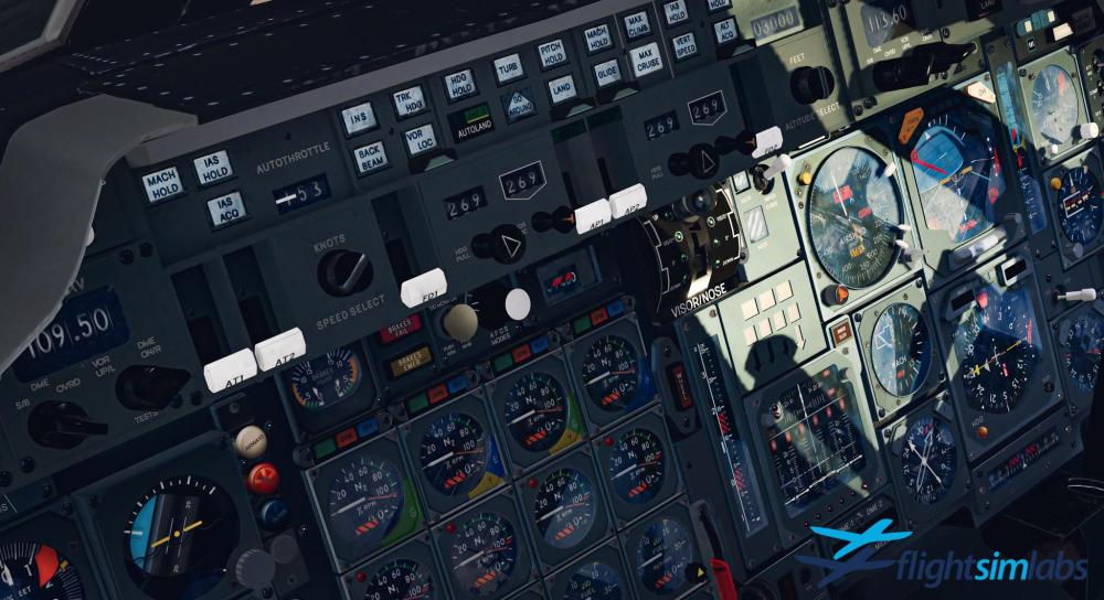 Flight Sim Labs Concorde showcases Cockpit modeling and textures.