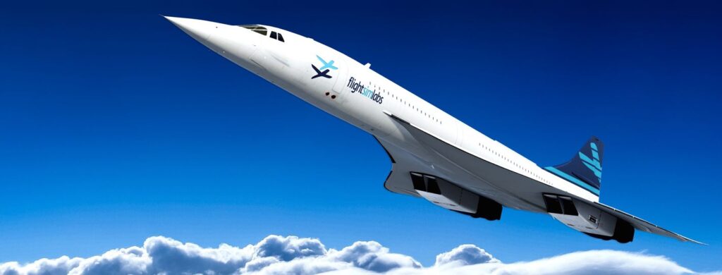 Concorde flying in blue skies! 