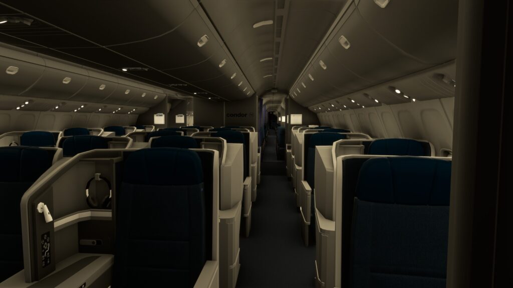 LVFR A330-900neo for MSFS review cabin at night