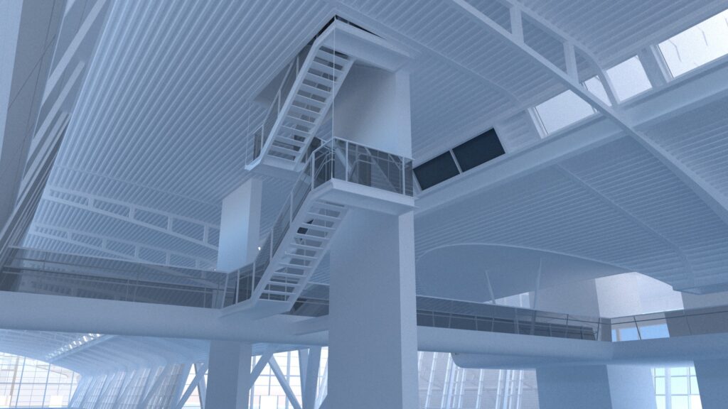 FTXDes Recreation of Eindhoven Airport Staircase
