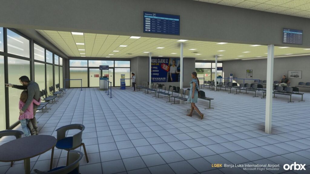 Banja Luka Airport interior in MSFS