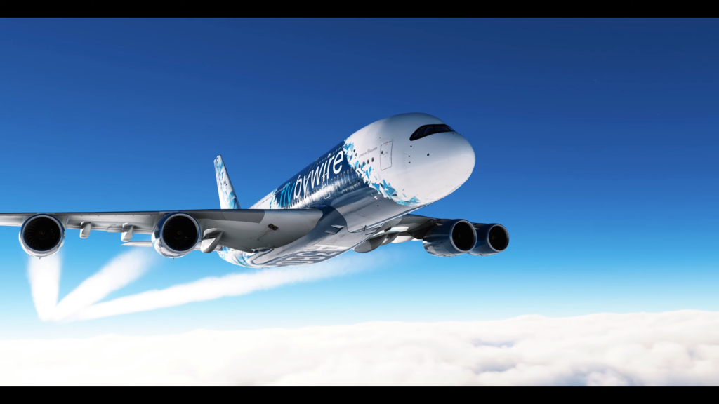 Freeware Airbus A380 for MSFS Showcased by FlyByWire In-Flight - FlyByWire Simulations, Microsoft Flight Simulator