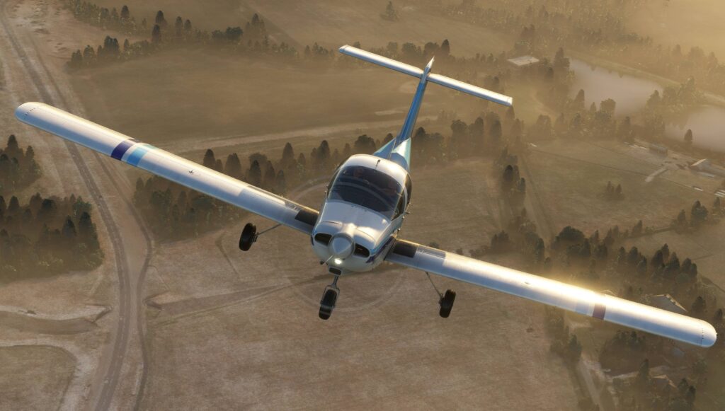 A rendition of the PA38 Tomahawk by JustFlight for Microsoft Flight Simulator.